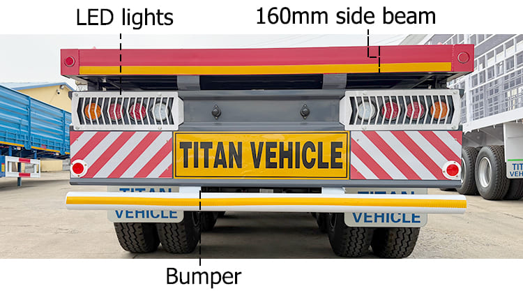 TITAN 3 Axle 40 FT Flatbed Trailer Prices for Sale in Zambia