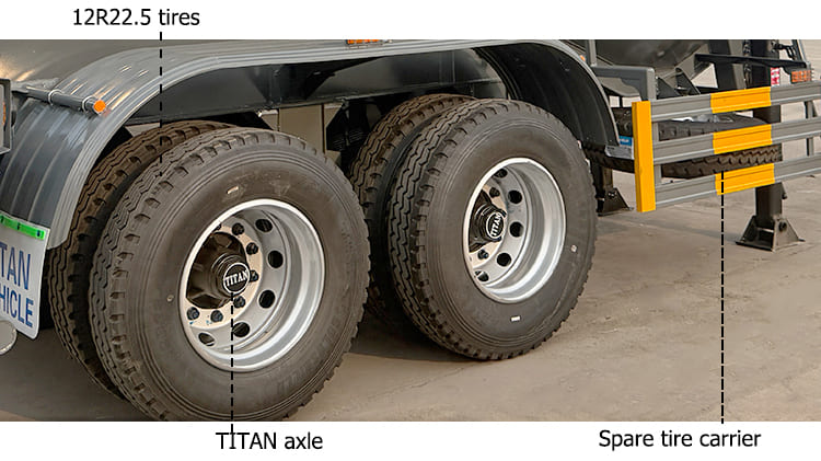 TITAN 2 Axle Pneumatic Bulk Cement Tanker Trailer for Sale in Zambia