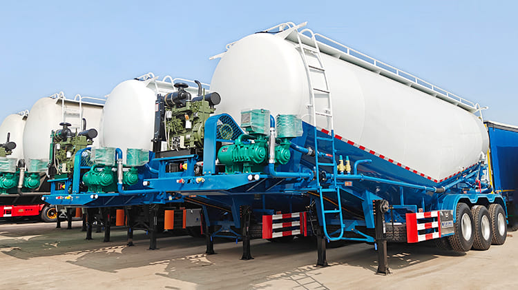 TITAN 3 Axle 35CBM Bulk Cement Tank Semi Trailer for Sale in Zambia