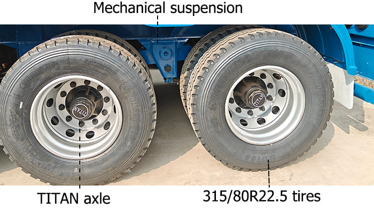 TITAN 3 Axle 35CBM Bulk Cement Tank Semi Trailer for Sale in Zambia