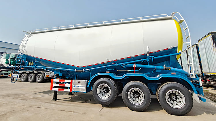 TITAN 3 Axle 35CBM Bulk Cement Tank Semi Trailer for Sale in Zambia