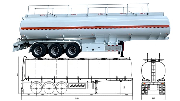 TITAN 3 Axle 45000L Crude Oil Tanker Trailer for Sale in Zambia