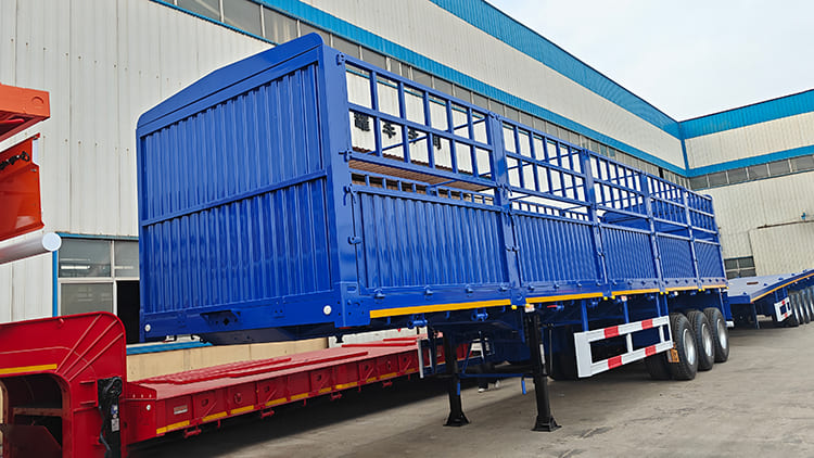 TITAN 3 Axle 60 Ton Fence Semi Cargo Trailer for Sale in Zambia