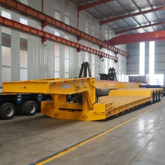 4 Axle 100 Tons Detachable Lowboy Trailer