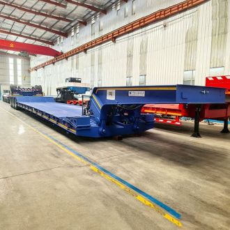 Foldable Rear Axle Removable Gooseneck Lowboy Trailer