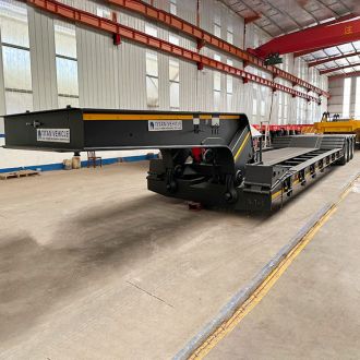 80 Tons Detachable Gooseneck Lowboy Trailer