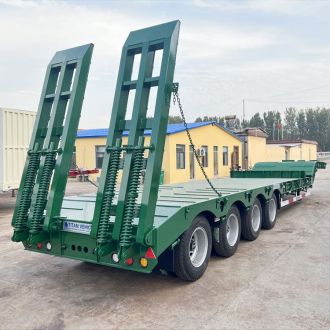 4 Axle Low Bed Semi Trailer for Sale